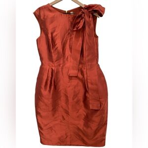 Stunning auburn silk dress by Rachel Roy New York Gold Tag line size 10 like new